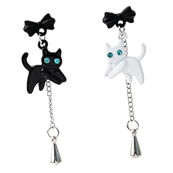 Amazon | CHILDWEET 1ペア猫耳リング 針アニマルデザイン ピアス